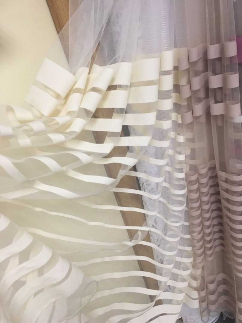 Тюль сетка полоска