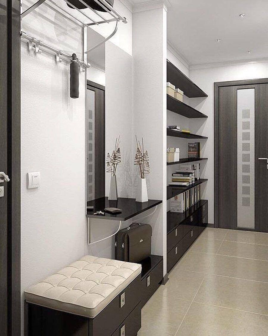 Интерьер узкой прихожей