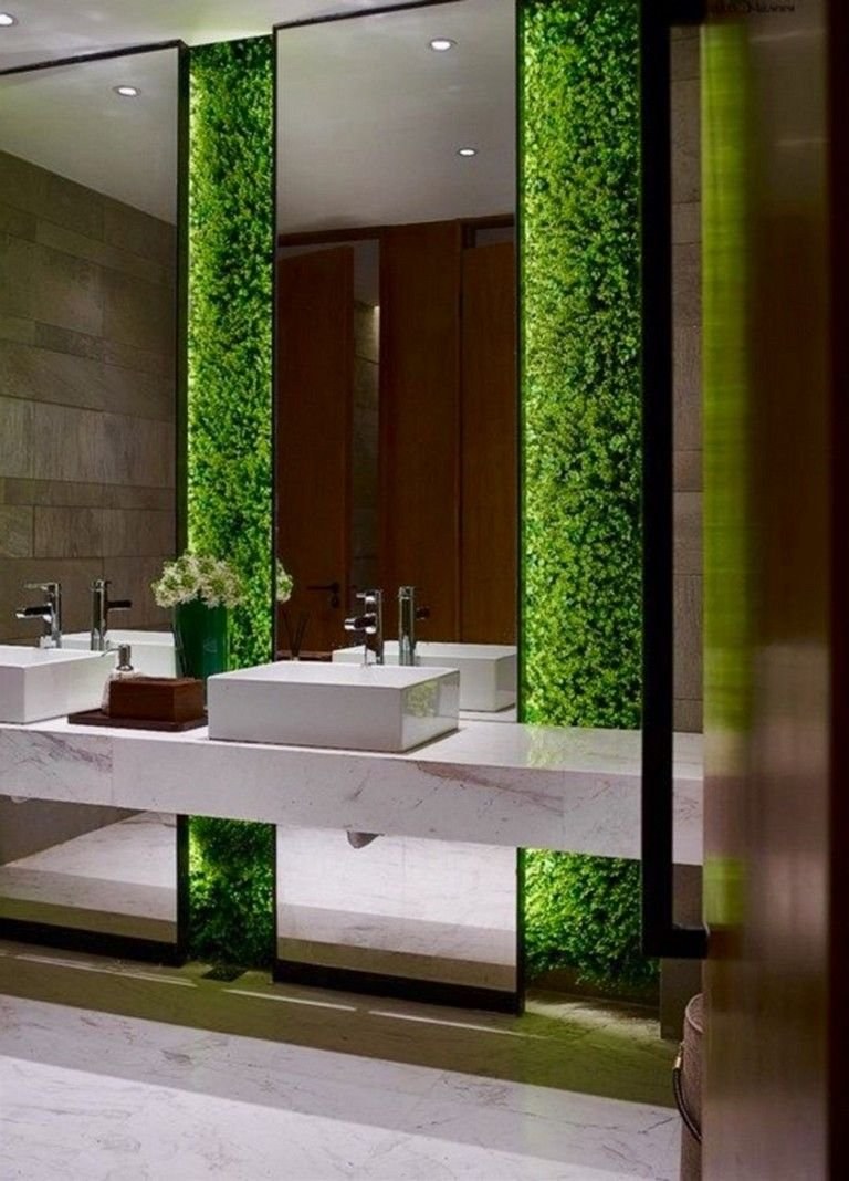 Мох в ванной комнате