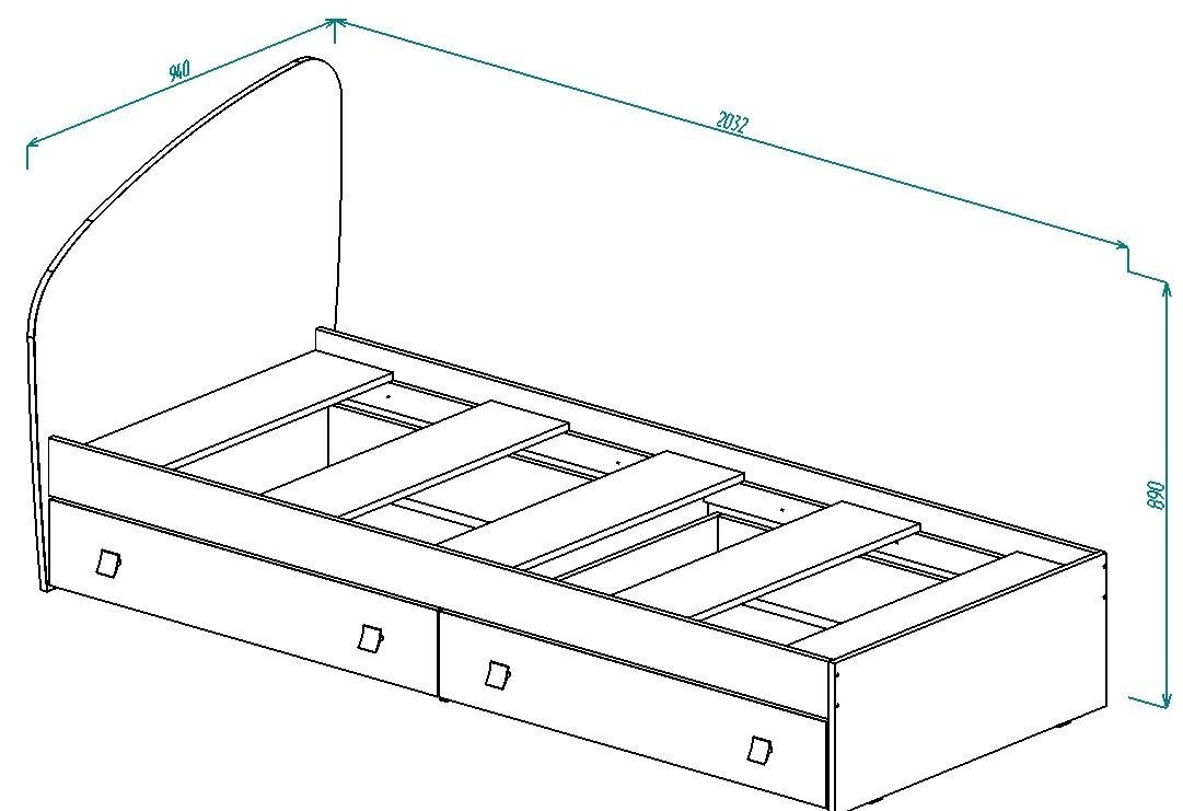 Ширина и длина односпальной кровати