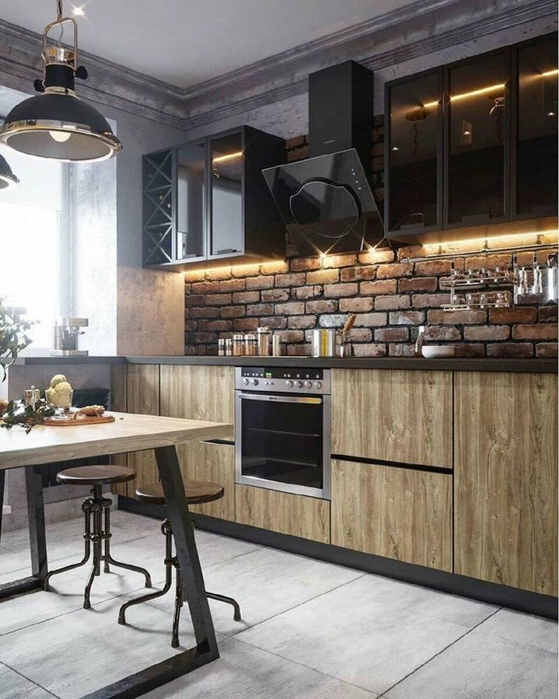 Кухня лофт 10 м 2