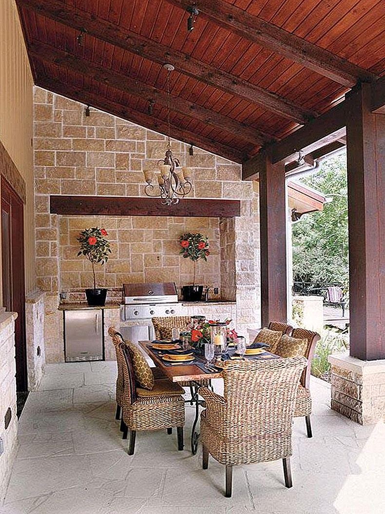 Интерьер летней кухни