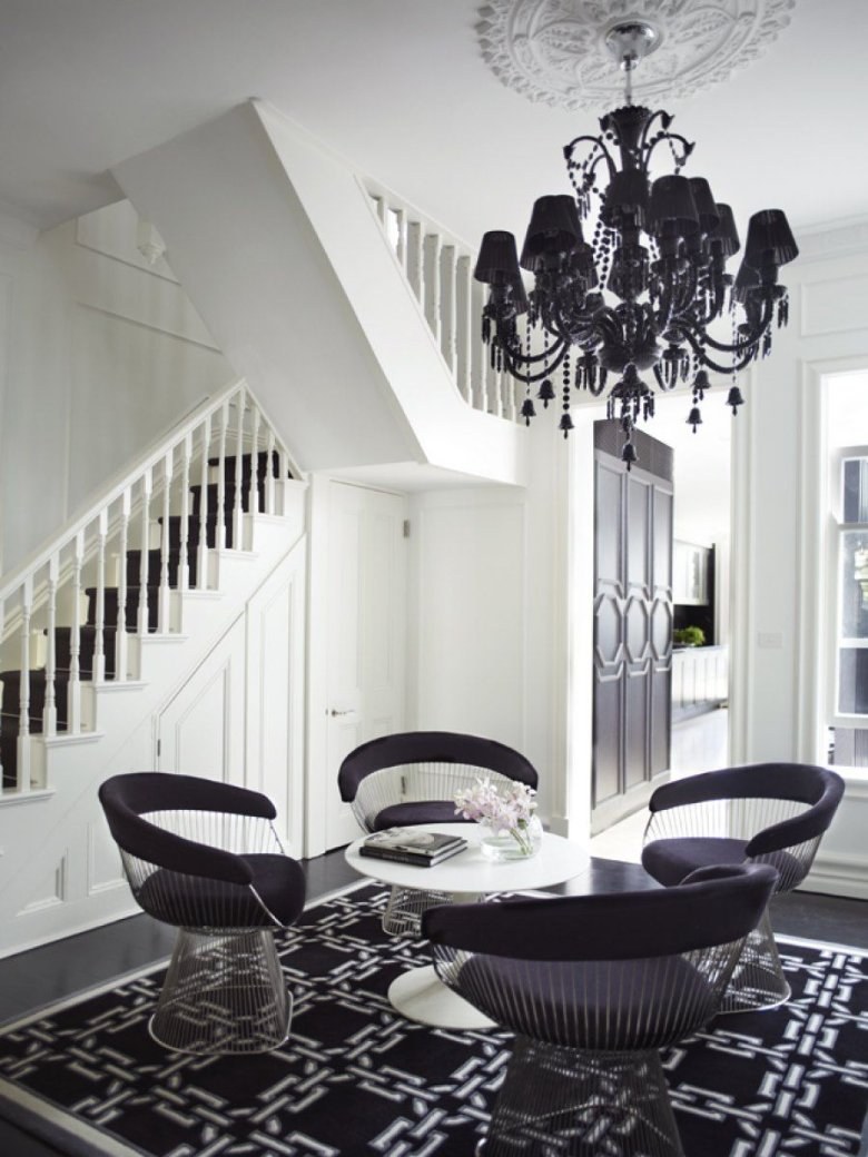 Черно белый интерьер
