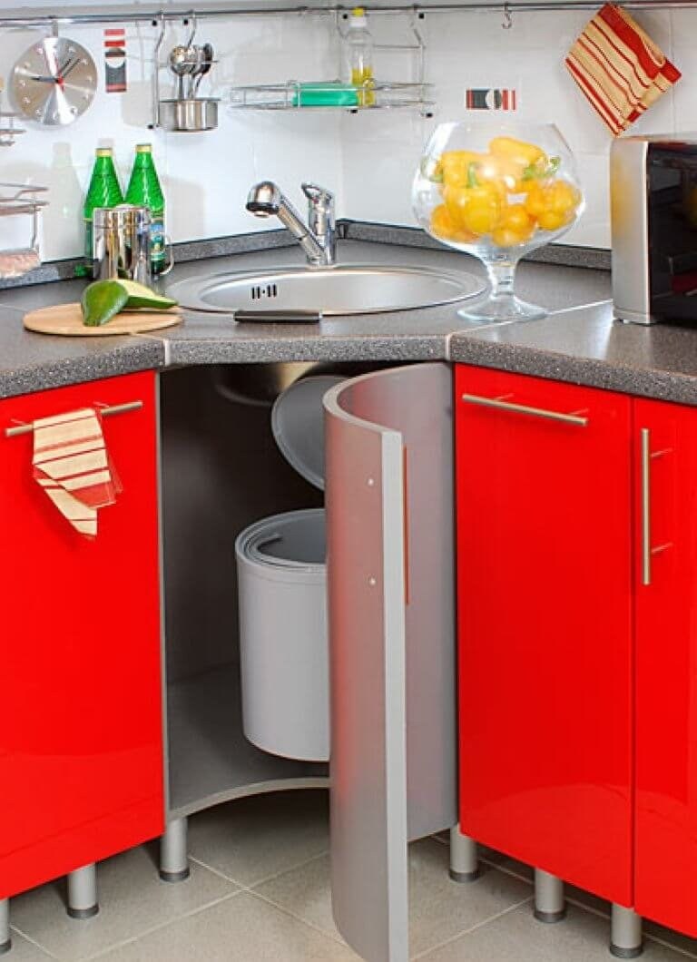 Угловой шкаф под раковину на кухню