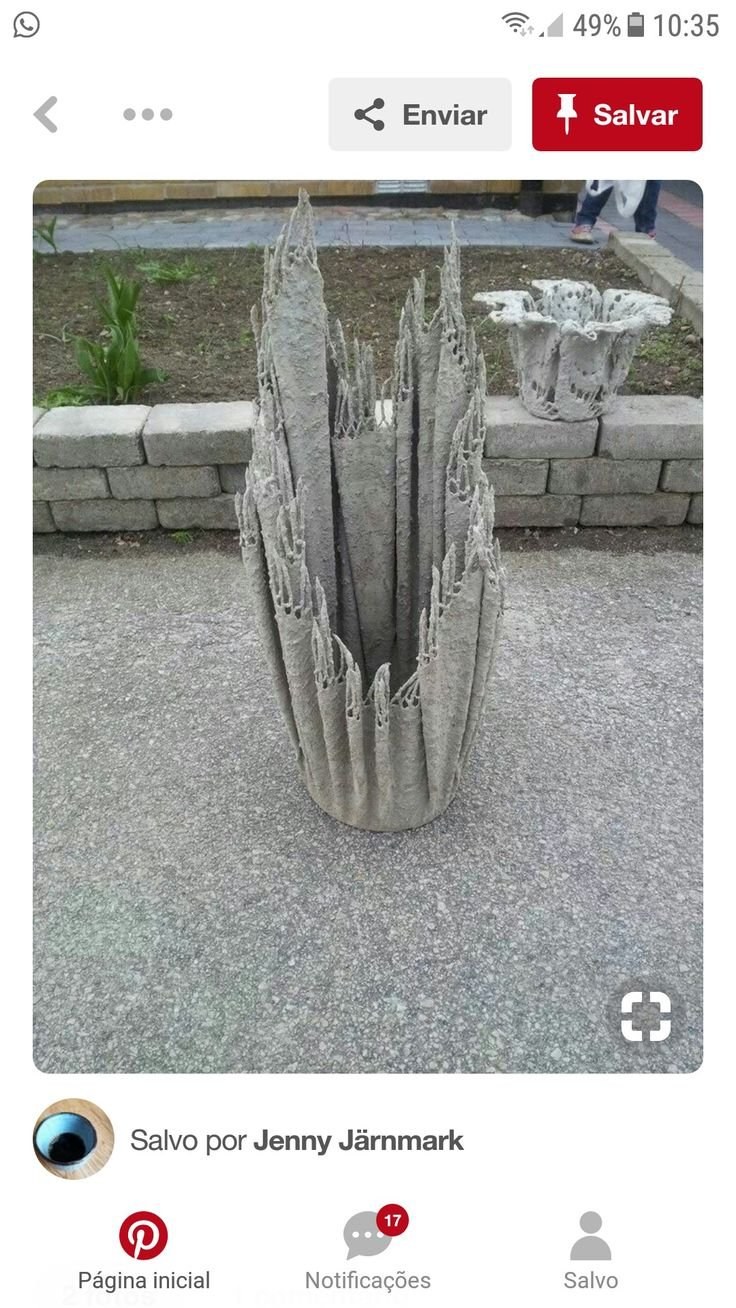 Цементные вазоны для сада