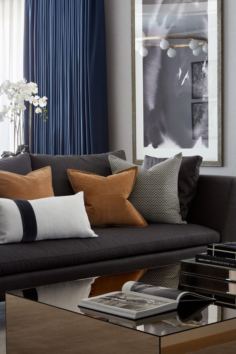 Серый с коричневым в интерьере