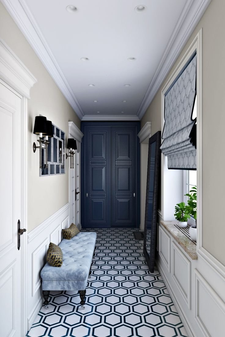 Прихожая в стиле американская классика