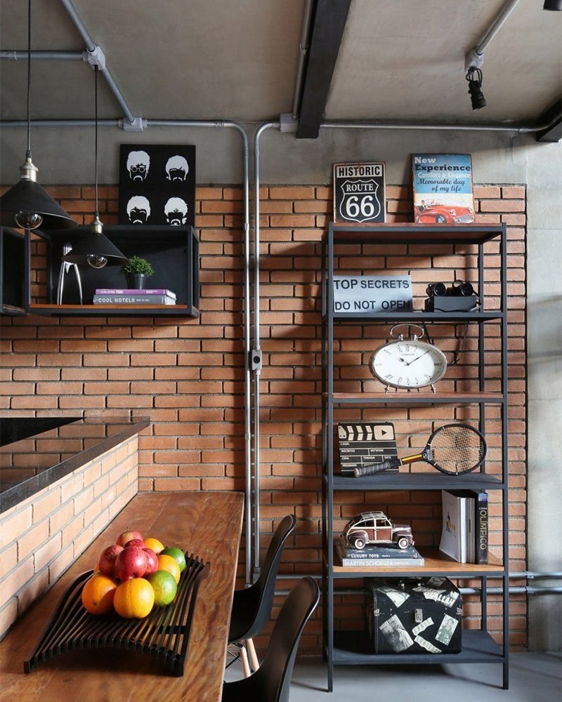 Наружная проводка в стиле лофт