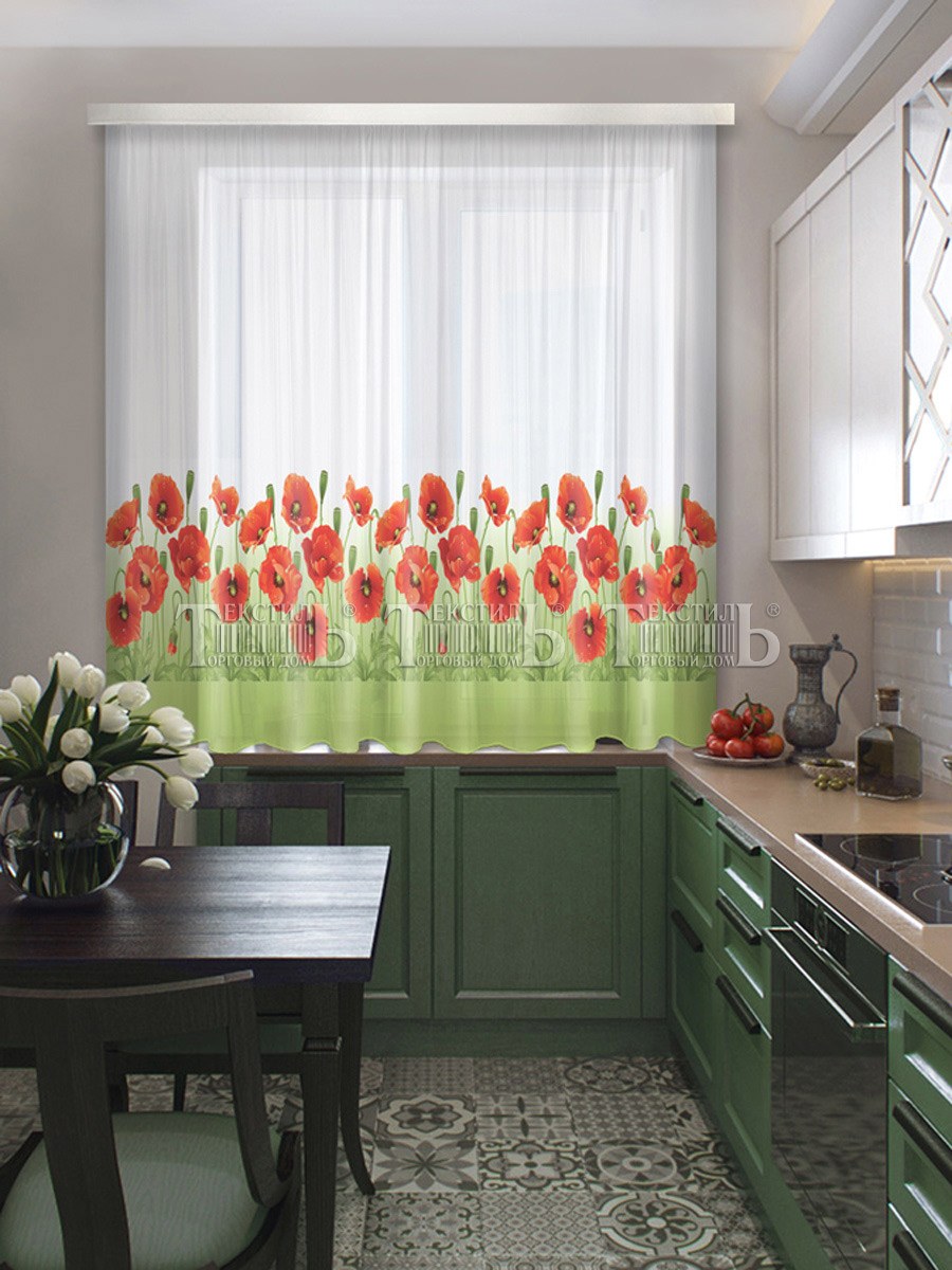 Стильные шторы на кухню