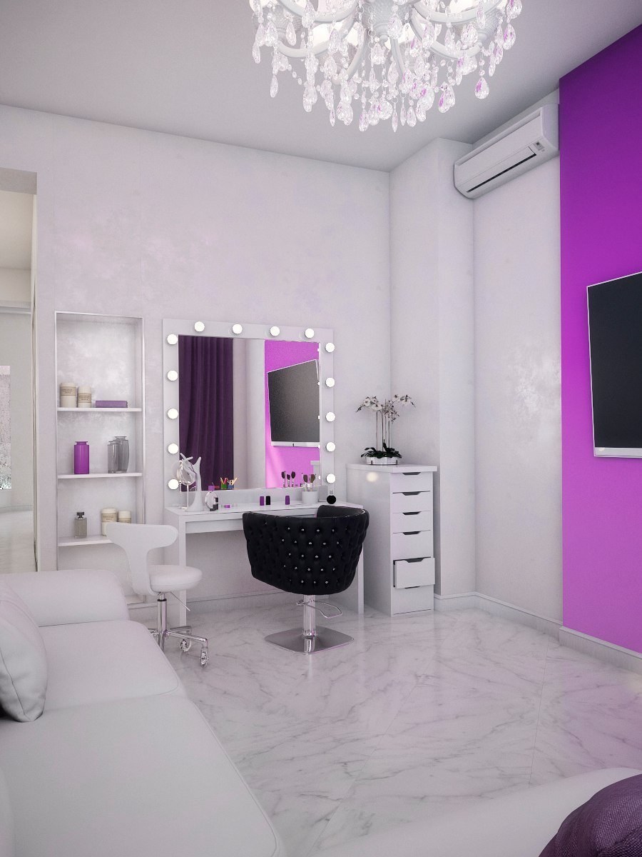 Фиолетовый интерьер