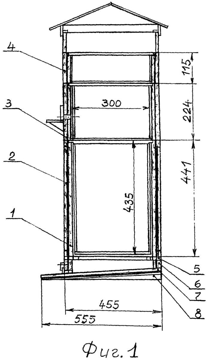 Украинский улей на узковысокую рамку чертеж