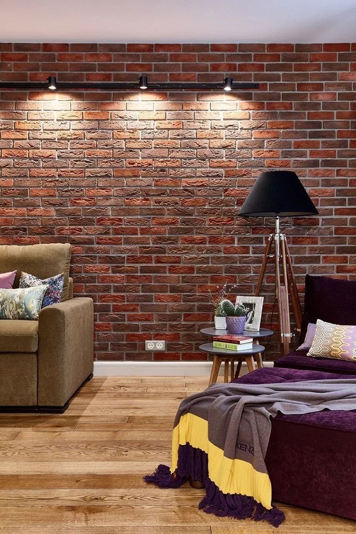 Интерьер с Коричными стенами