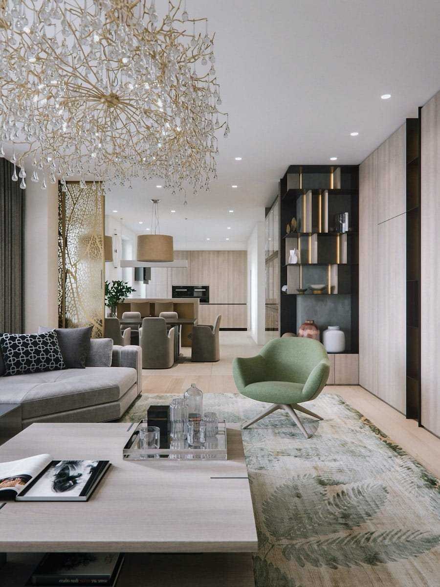 Современный интерьер гостиной