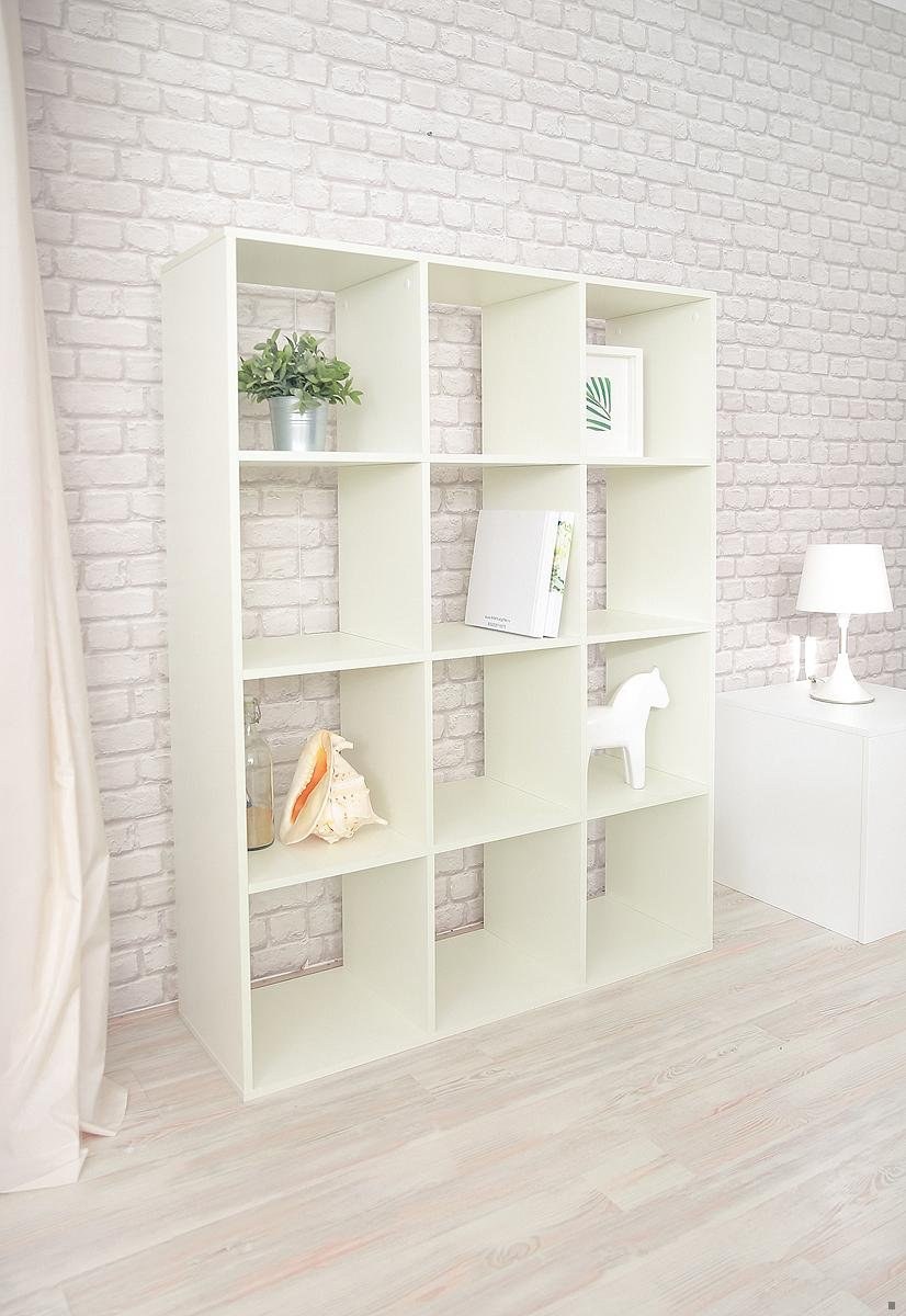 Стеллаж икеа белый 12 секций