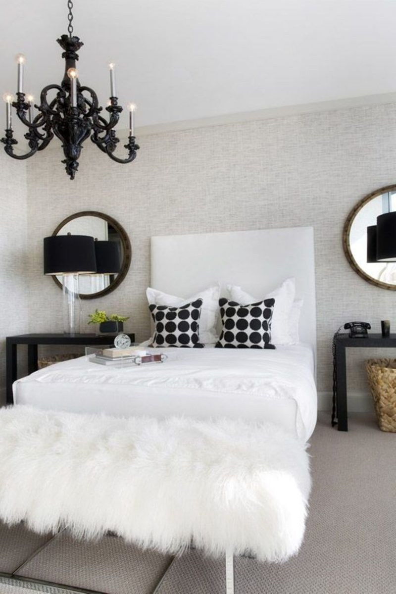 Интерьер белой спальни