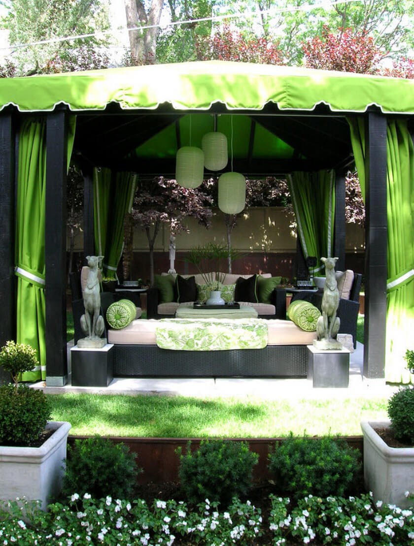 Декор беседки на даче
