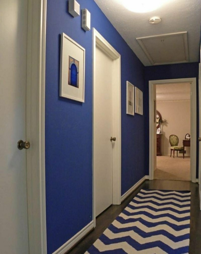 Прихожая в синих тонах