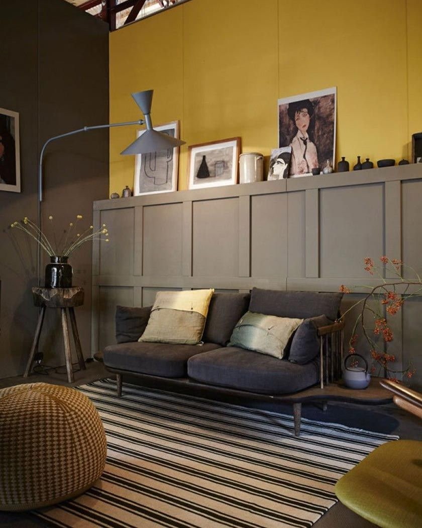 Горчи ный цвет в интерьере