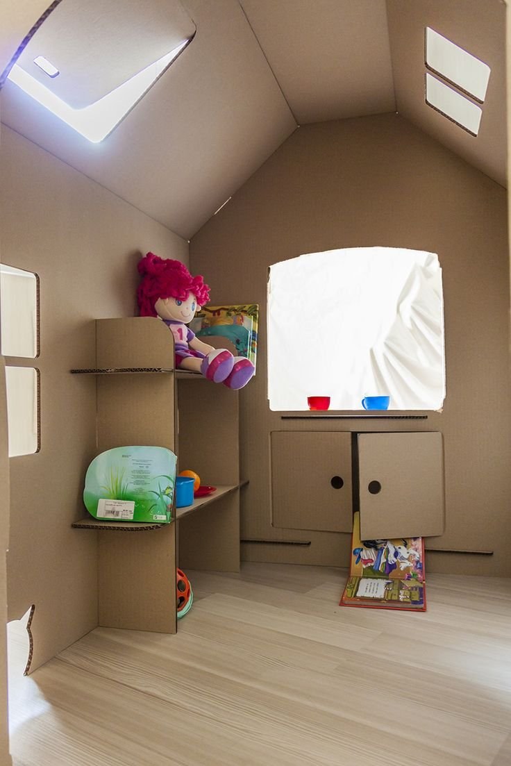 Домик из картона для детей