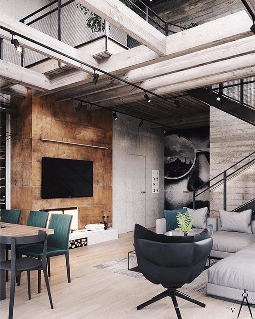 Дизайн дома лофт