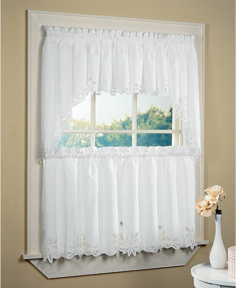 Шторы на половину окна в кухне