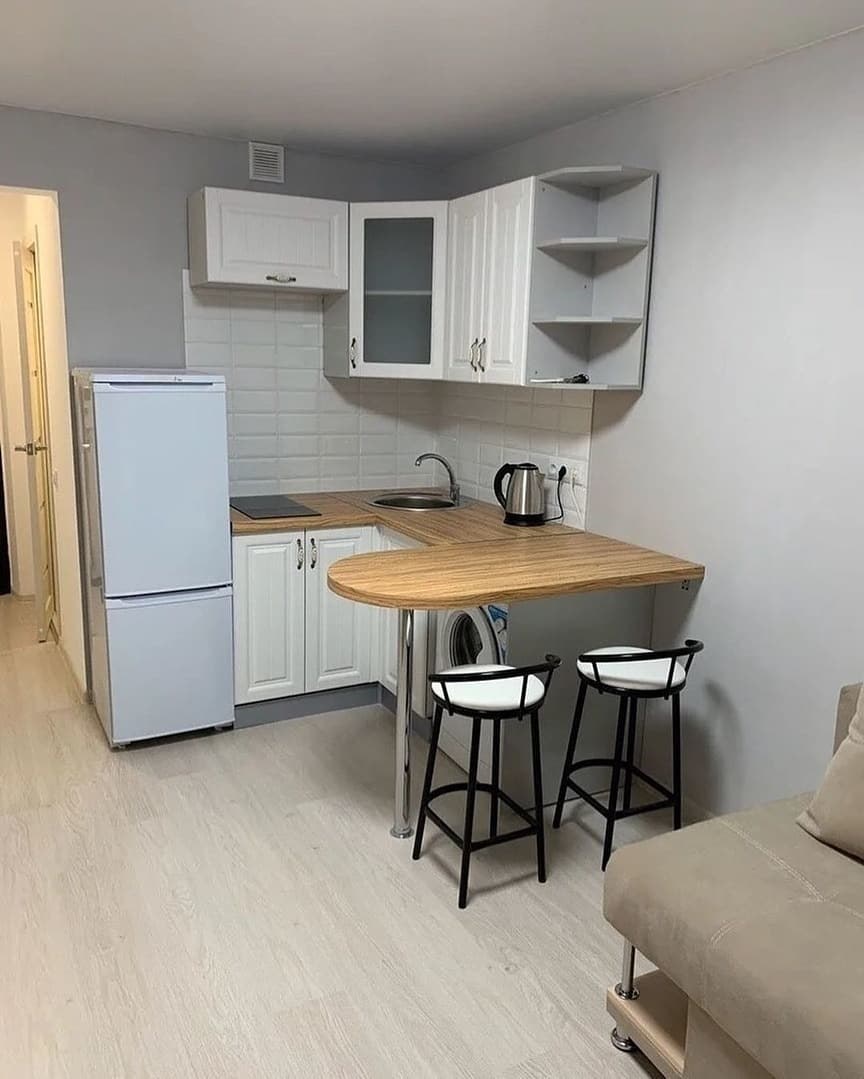 Кухня в маленькую квартиру студию