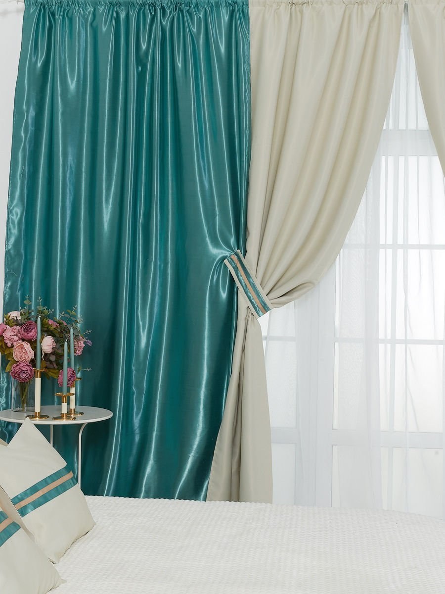 Шторы Этель изумруд