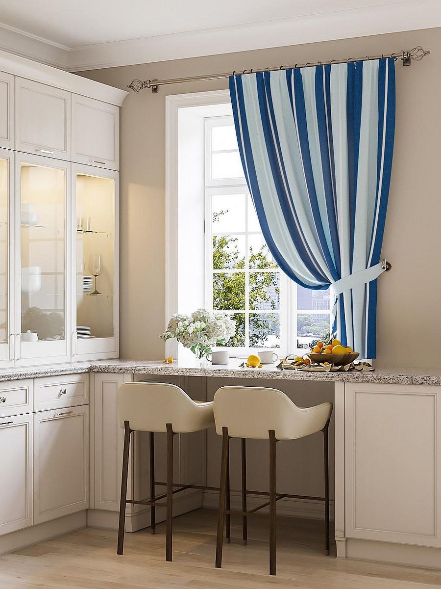 Занавески на кухню короткие