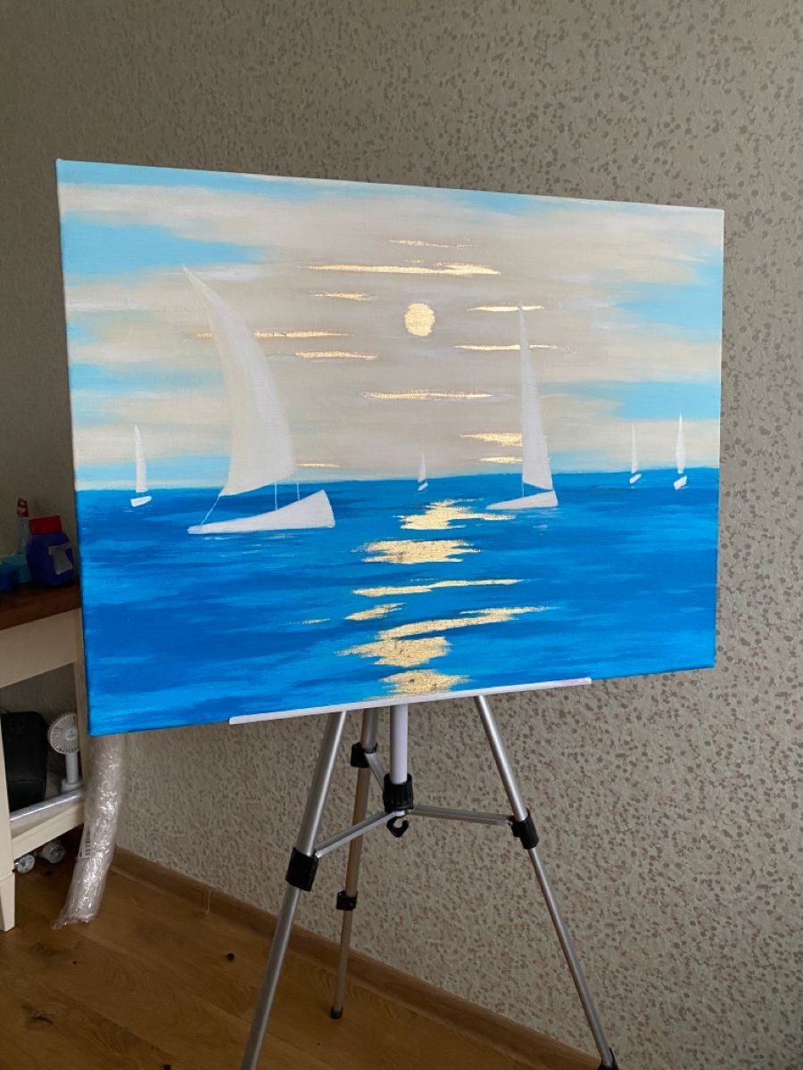 Картина на мольберте в интерьере (55 фото)