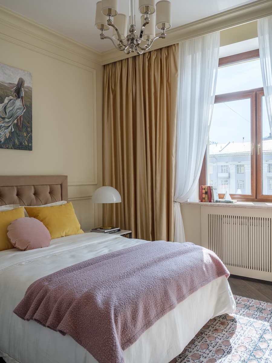 Шторы ТОМДОМ горчичные