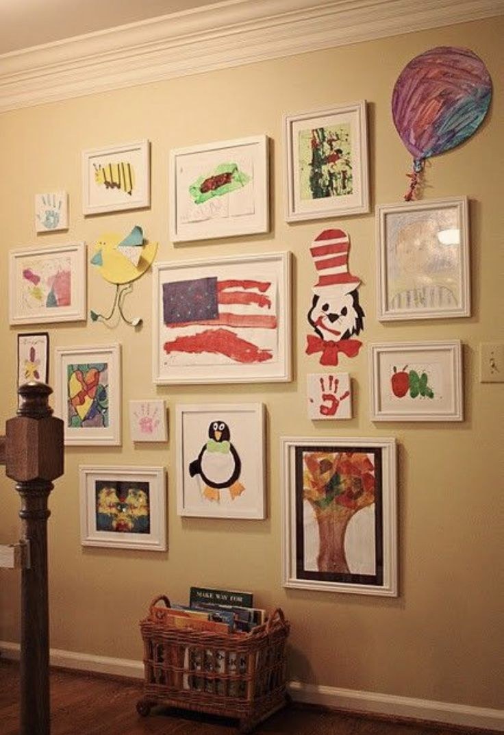 Оформление творческой стены для детских работ