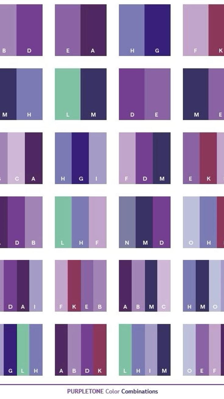 Сочетание сиреневого цвета