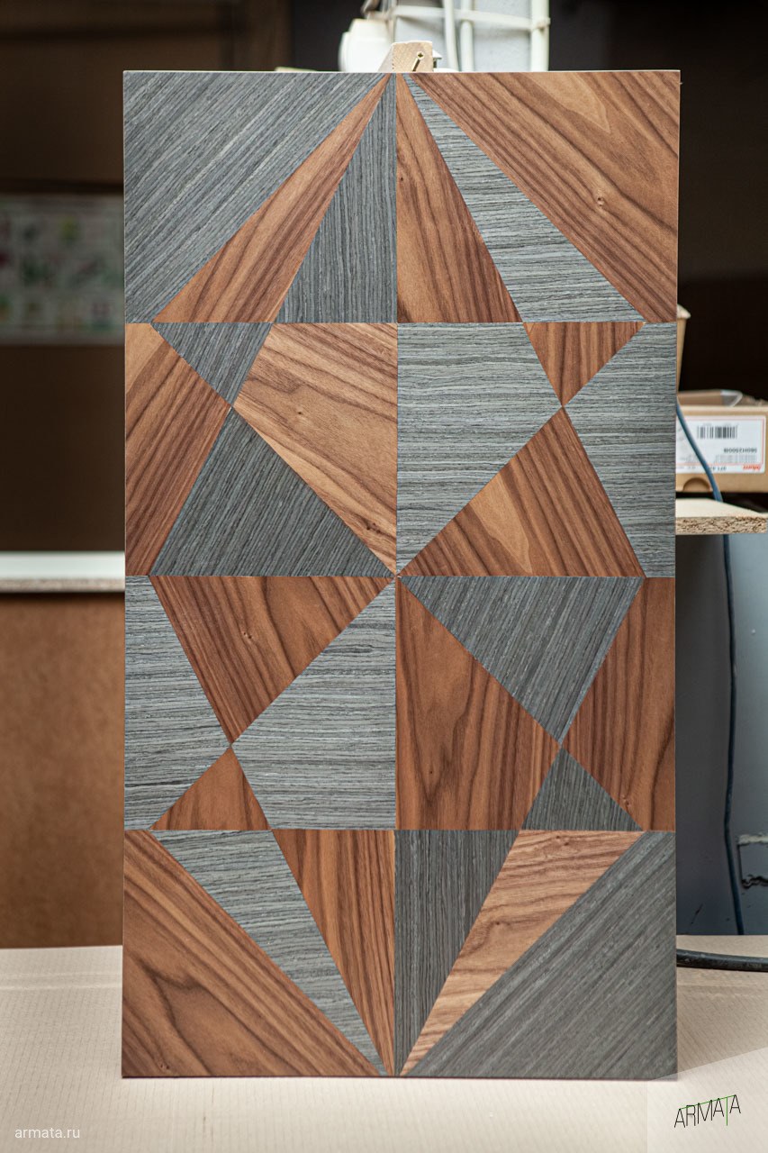 Склейка рубашки шпона