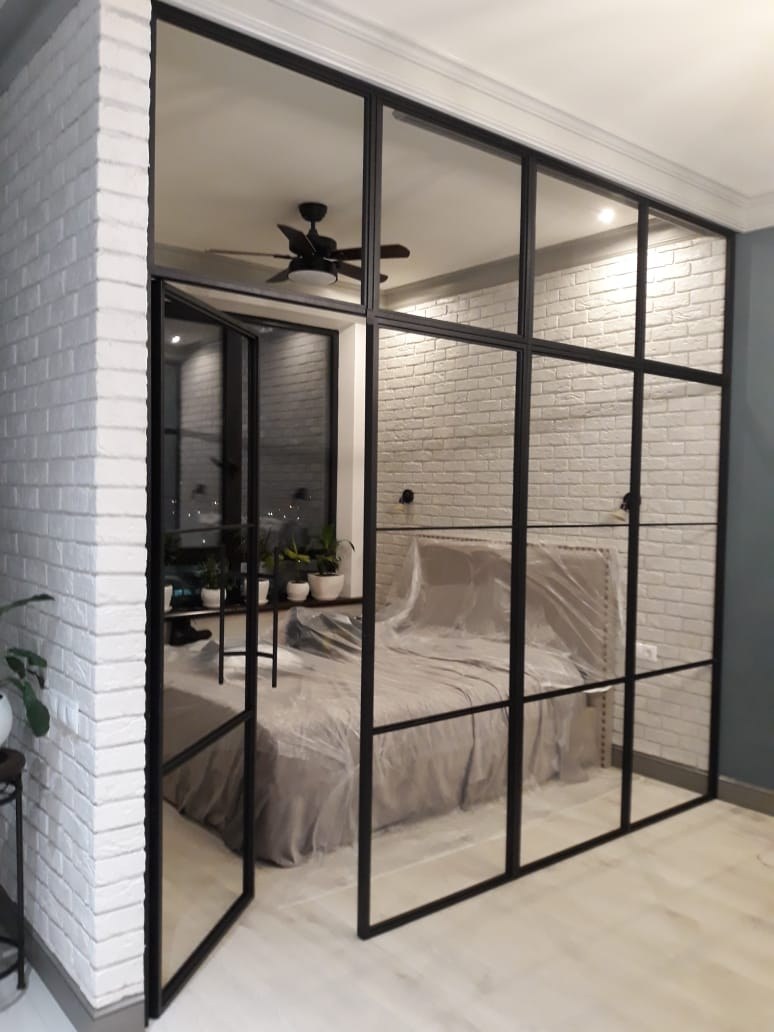 Раздвижные перегородки в стиле лофт