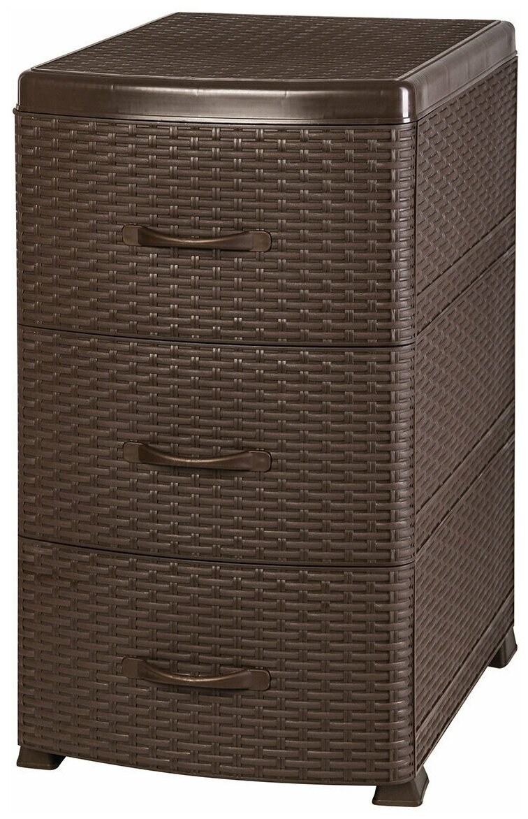 Четырехсекционный комод Violet ротанг коричневый 35701