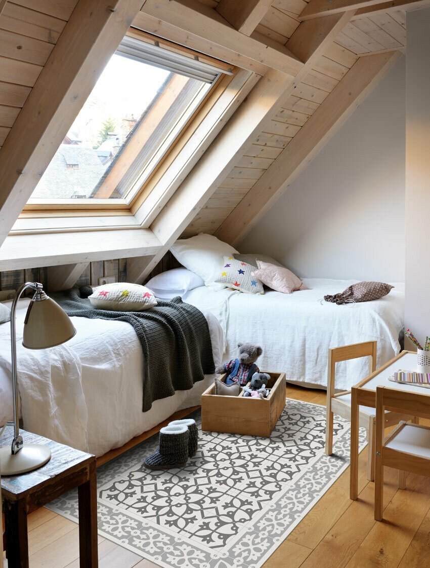 Уютный интерьер мансарды