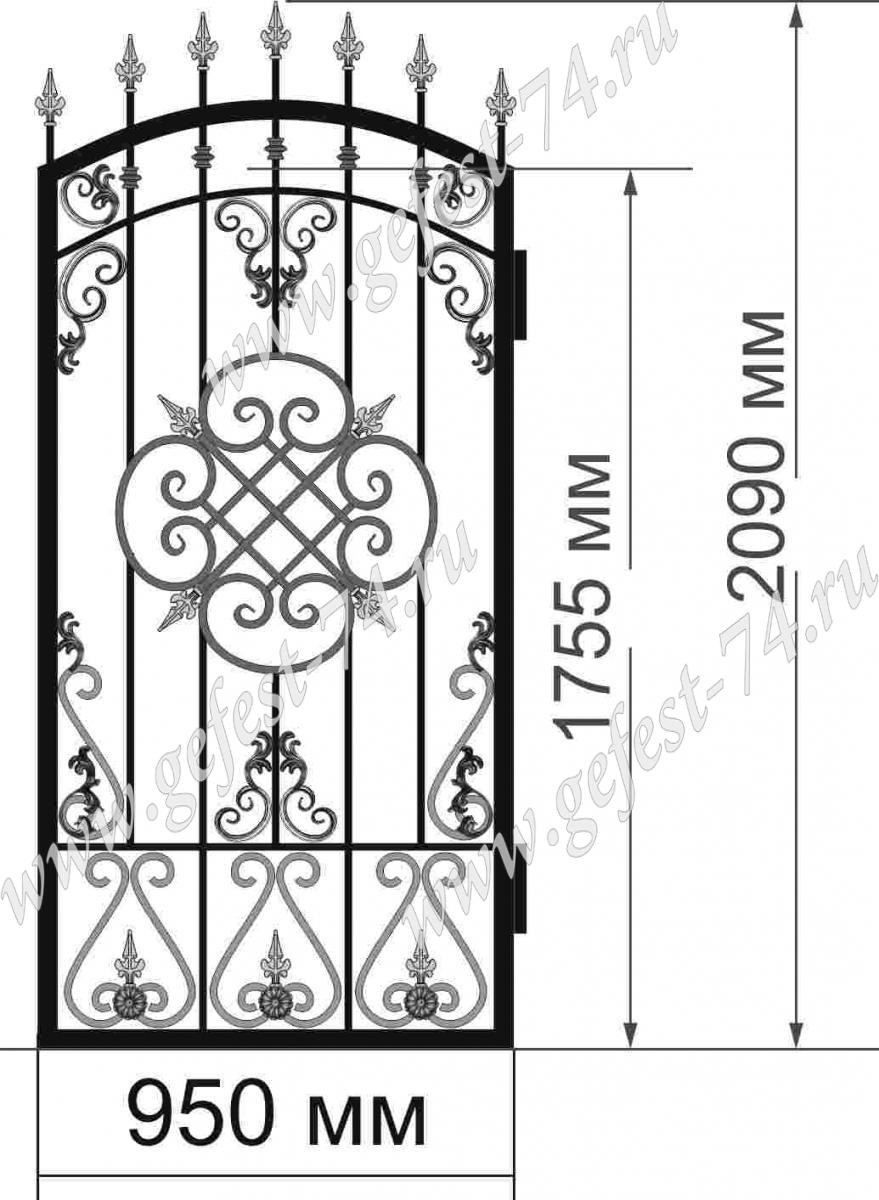 Калитка из профильной трубы 15х15