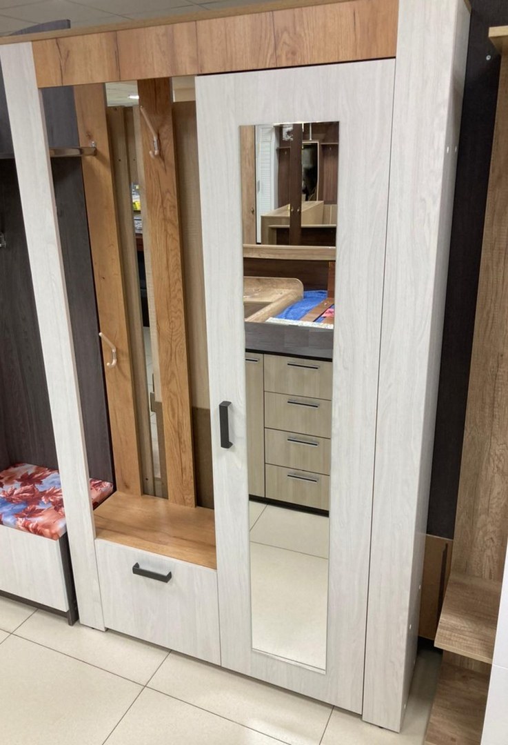 Прихожая Франк крафт/ясень белый