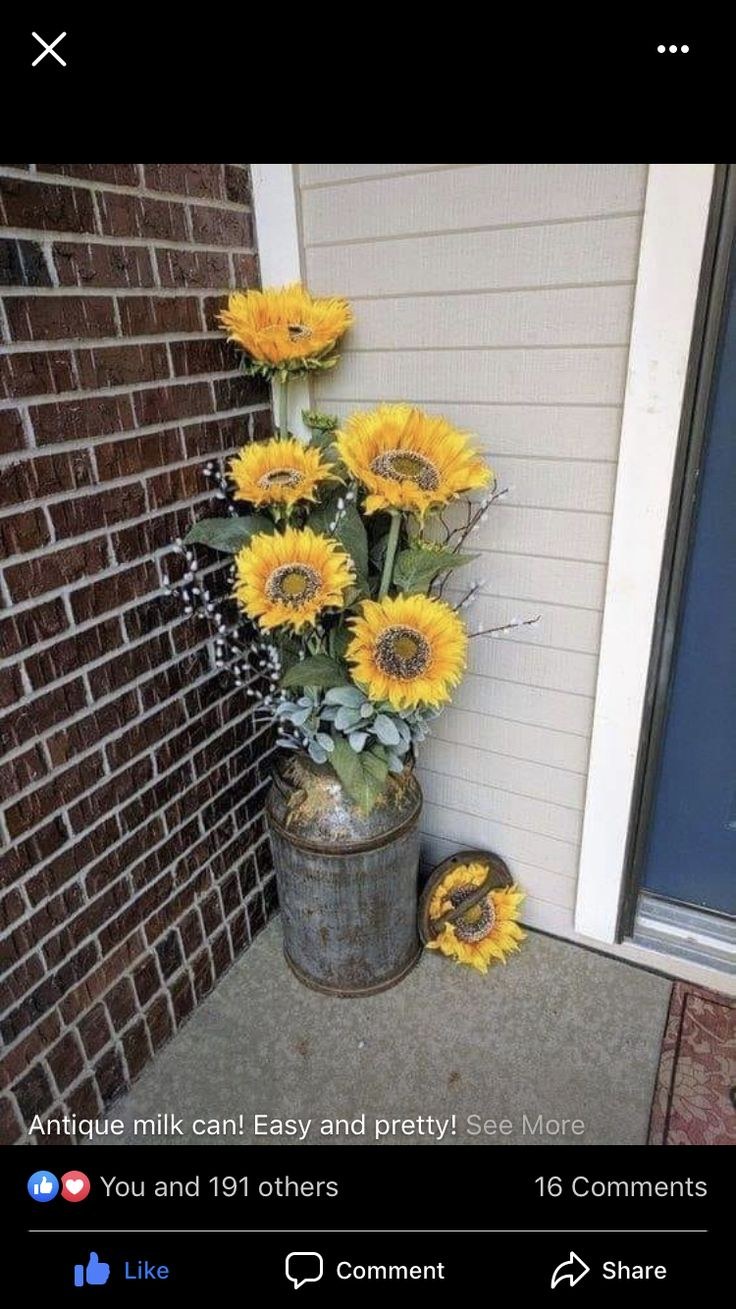 Искусственные Подсолнухи в интерьере