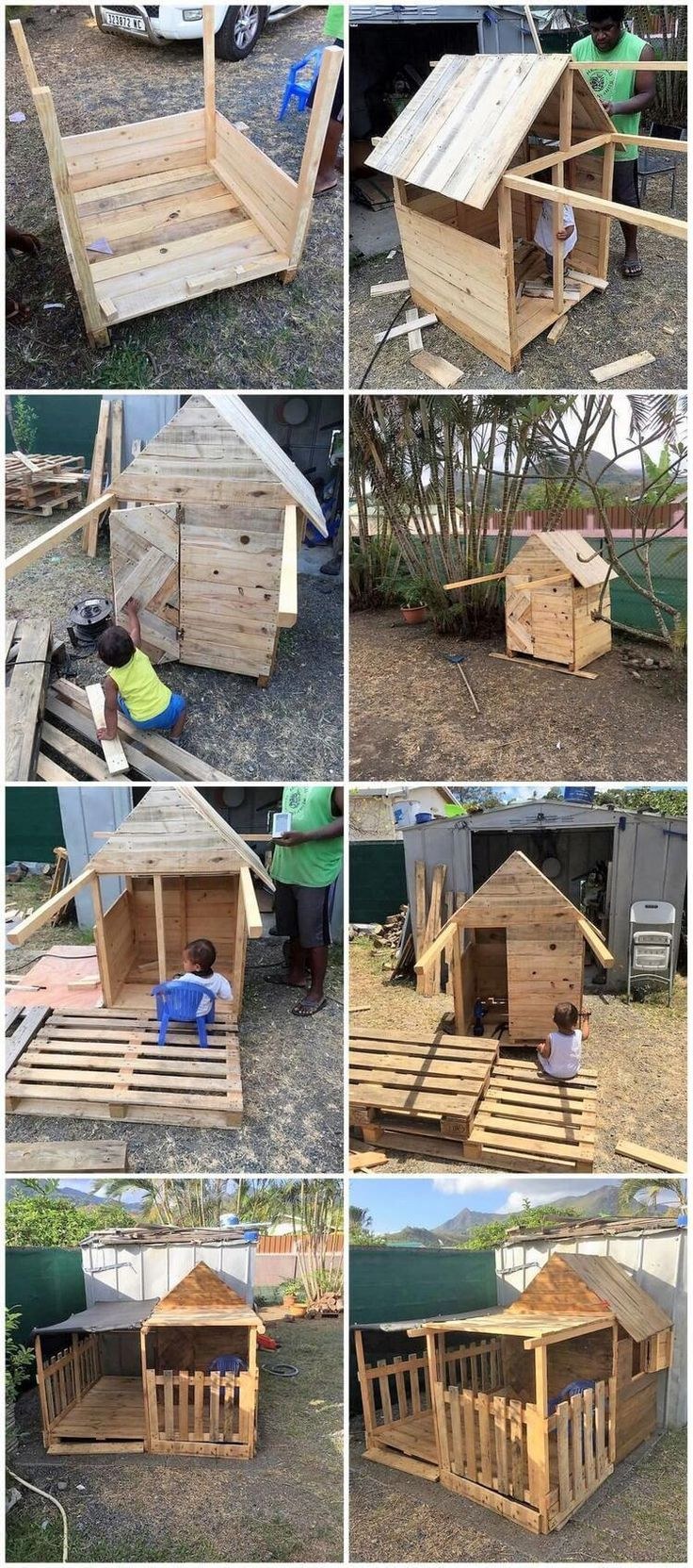 Детские домики из поддонов