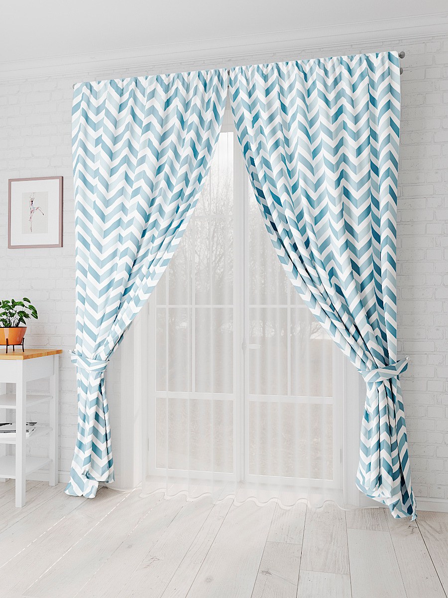 Серые ромбы шторы