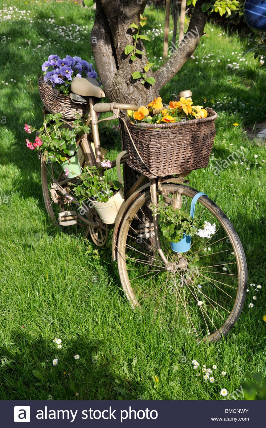 Велосипед для декорации сада