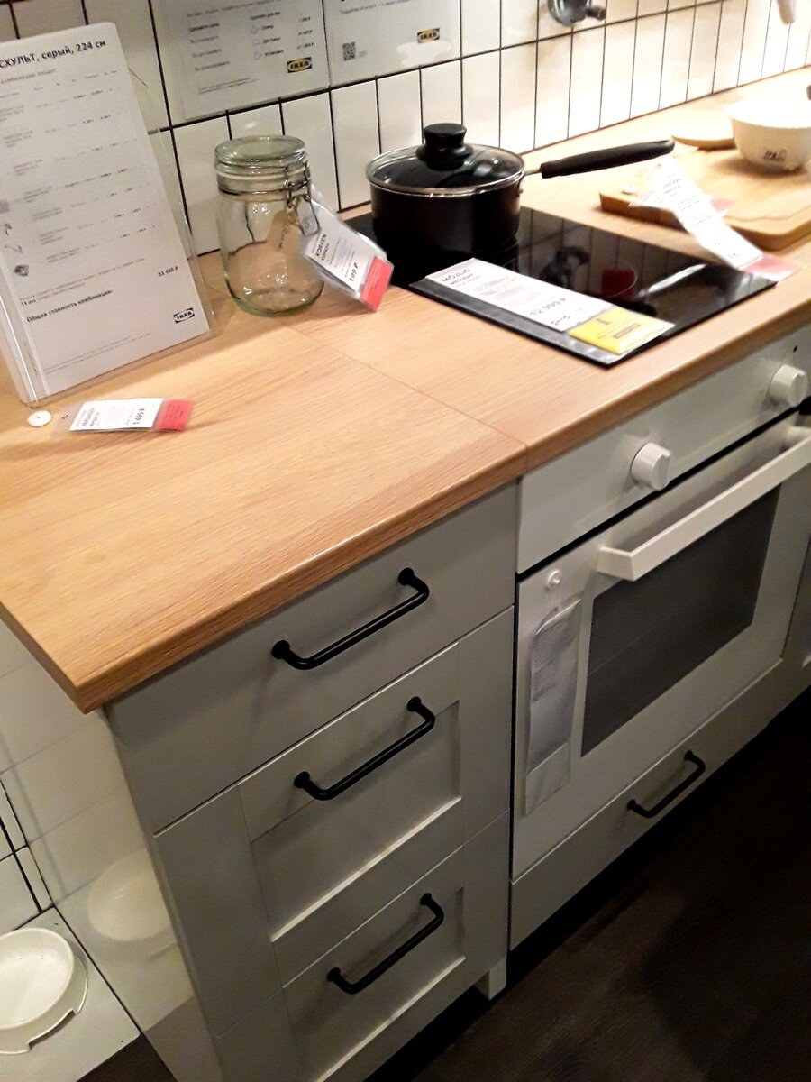 Кухня икеа КНОКСХУЛЬТ серая