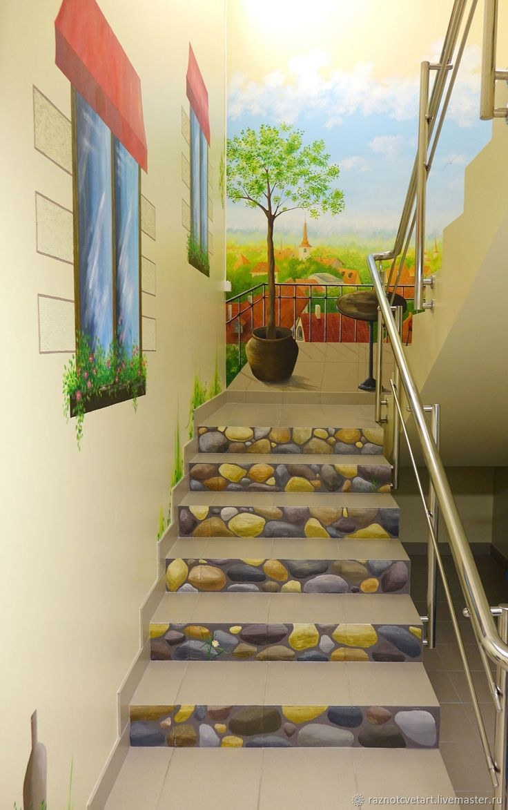 Украсить лестницу в детском саду