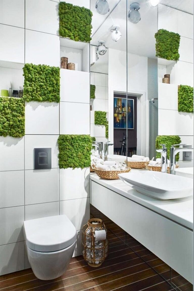 Ванная комната с растениями