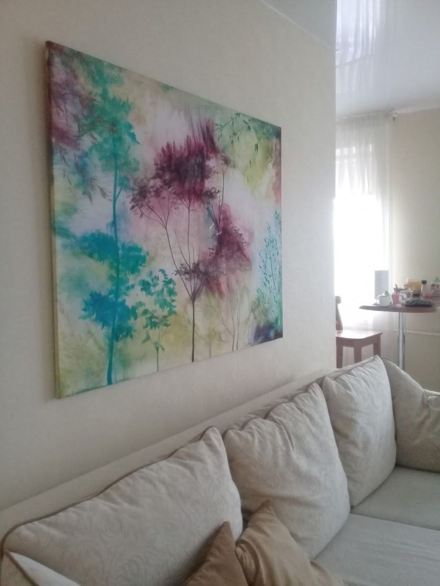 Декоративное панно батик в интерьере