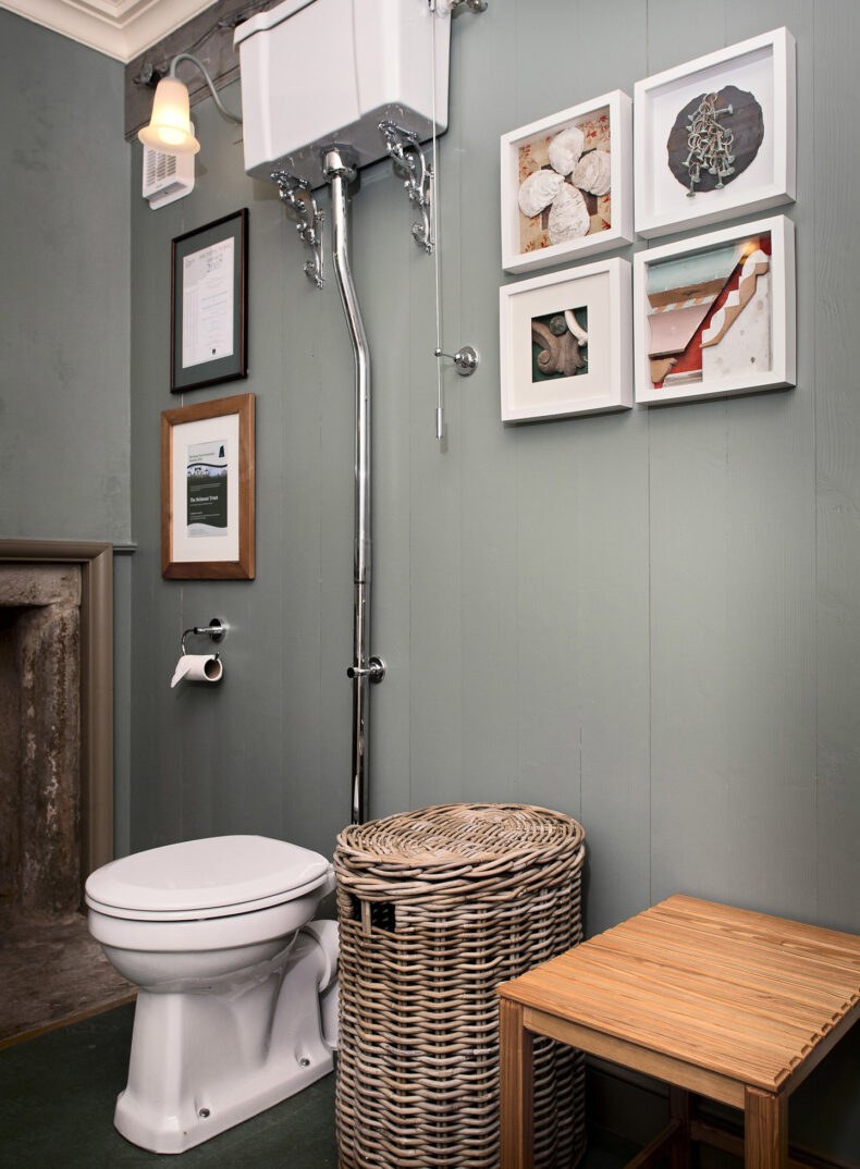 Трубы в интерьере ванной