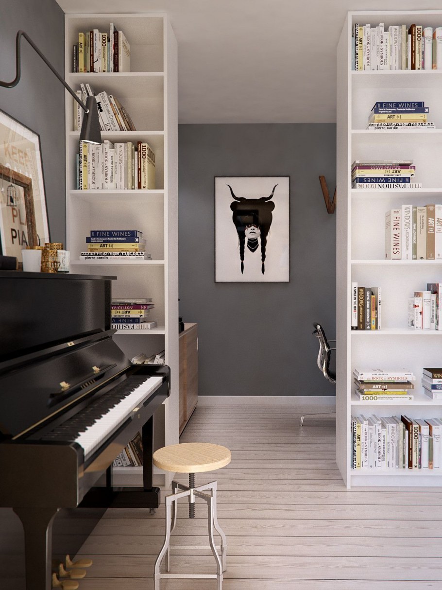 Интерьер с пианино в квартире
