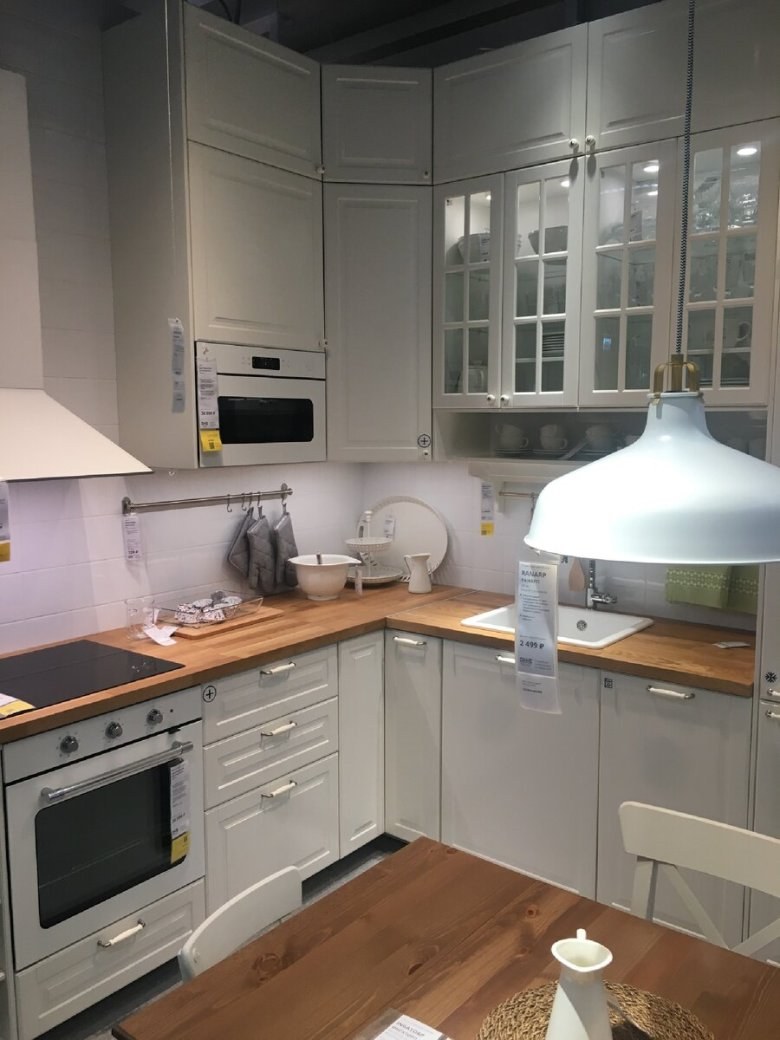 Кухня икеа Будбин серая