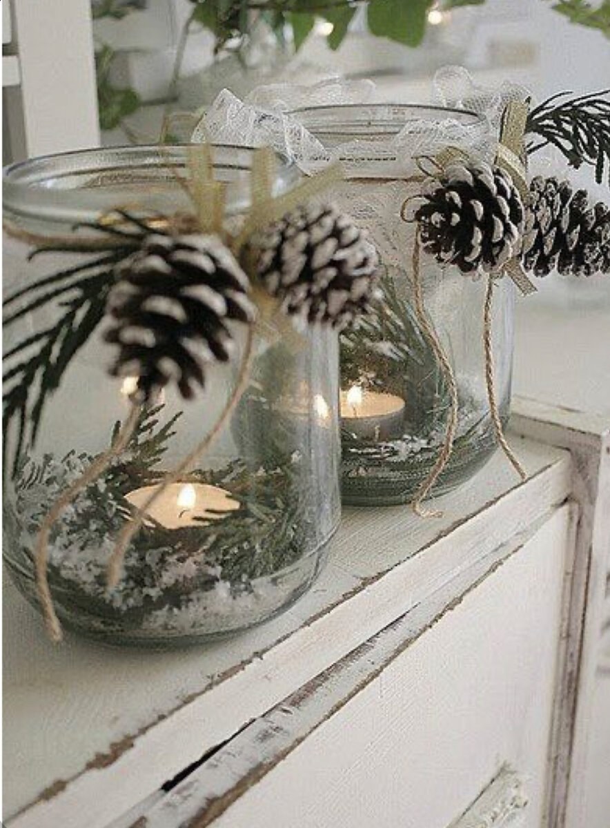 Зимнее украшение интерьера